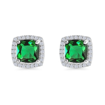 Cushion Cut Stud Earring